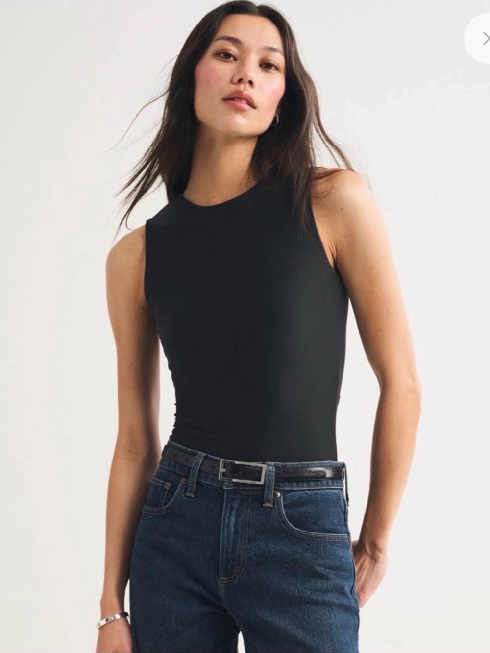Abercrombie & Fitch NWOT SoftAF Sleeveless Black Bodysuit - Size L